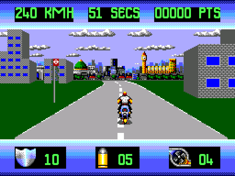 Out Run Europa - Game Gear game screenshot (1991) by Sega